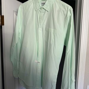 Express Men's Light Green Button Down Shirt